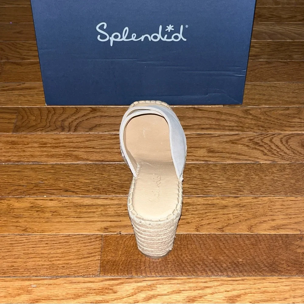 Splendid Britt Espadrilles Platform Wedge Slide Sandals Linen Color Women’s 10